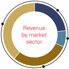 Revenue by market sector graph